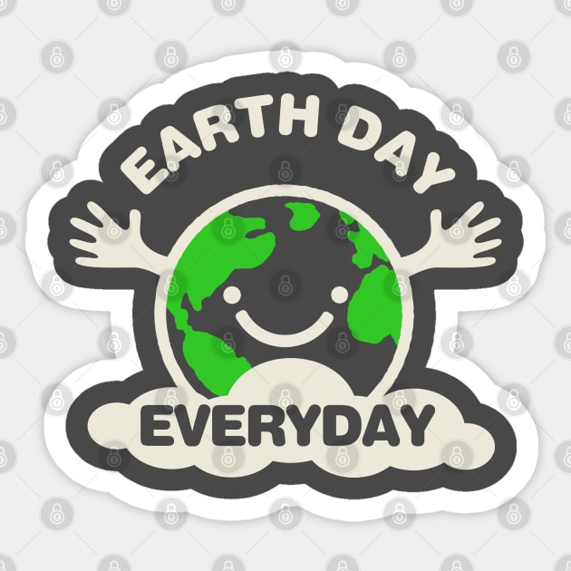 Earth Day Every Day Cool Sticker by Designkix